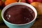 Acai (AÃ§ai), Brazilian Tradicional Fruit with Tropical Fruits on a Bowl on Wooden Table