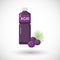 Acai berries juice flat icon