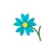 Acanthaceae blue flower icon. Simple color vector elements of botanicals icons for ui and ux, website or mobile application