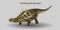 Acanthopolis realistic dinosaur. Vector illustration of a prehistoric dinosaur ankylosaurus isolated on a white