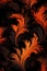 Acanthus Theme in Halloween’s Warm Orange & Black Wallpaper