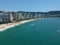 Acapulco Beach Hotels line in sunny day