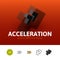 Acceleration icon in different style