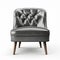 Accent chair steel gray color isolated white background, AI Generative