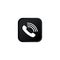 Accept call icon modern button for web or appstore design black symbol isolated on white background. Vector EPS 10