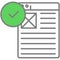 Accept document icon vector accepted or confirmed sign