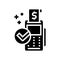 accept payment pos terminal glyph icon vector illustration