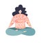 Accept your body. Lovely flat vector illustration with a motivational phrase.