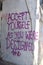 `Accept yourself as you were designed` graffiti in Florentin Tel Aviv Israel