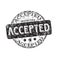 Accepted grunge rubber stamp