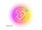 Accepted Payment line icon. Dollar money sign. Gradient blur button. Vector