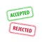 accepted and rejected vector stamp