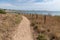 Access beach of Noirmoutier by sand road in Vendee France