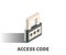 Access code icon, vector symbol.