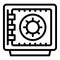 Access code money icon outline vector. Balance protect