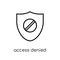 Access denied icon. Trendy modern flat linear vector Access denied icon on white background from thin line Internet Security and