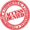 Access denied rubber stamp, vector