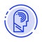 Access, Human, Manipulate, Mind, Switch Blue Dotted Line Line Icon