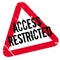 Access Restricted rubber stamp