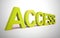 Access security icon means control of admission to a website or system - 3d illustration