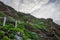 Access stairs to the Benijo beach, in the Anaga Rural Park, in Santa Cruz de Tenerife. Canary Islands. Spain