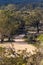 Access tracks to the  River Murray near Holder Bend lookout at Waikerie in the river land South Australia on the 20th June 2020