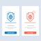 Access, World, Protection, Globe, Shield  Blue and Red Download and Buy Now web Widget Card Template