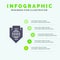 Access, World, Protection, Globe, Shield Solid Icon Infographics 5 Steps Presentation Background