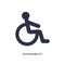 accessability icon on white background. Simple element illustration from interface concept