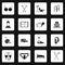 Accessibility icons set, simple style