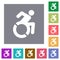 Accessibility square flat icons