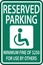 Accessible Parking Sign On White Background