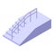 Accessible stairs icon isometric vector. Wheelchair access