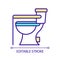 Accessible toilet RGB color icon