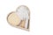 Accessories for sauna, isolated on white. hair comb, pumice stone, sponge for bathing.