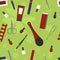 Accessories and tools for manicure and pedicure. seamless pattern