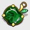 Accessory apple made of precious stones emerald