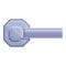 Accessory door handle icon, cartoon style