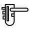 Accessory door handle icon, outline style