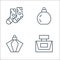 accessory line icons. linear set. quality vector line set such as perfume containter, perfumes, perfume