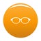 Accessory spectacles icon vector orange