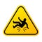 Accident fall warning sign
