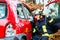 Accident, Fire brigade rescues Victim of a car