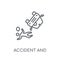 accident and injuries linear icon. Modern outline accident and i