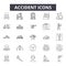 Accident line icons, signs, vector set, outline illustration concept