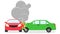 Accident, traffic accident, collision of two cars. Vector, cartoon illustration