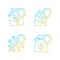 Accidents insurance gradient linear vector icons set