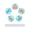 Accidents in warehouse precaution concept icon with text