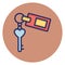 Accommodation, hotel key Vector Icon which can easily edit