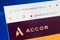 Accor group Web Site. Selective focus.